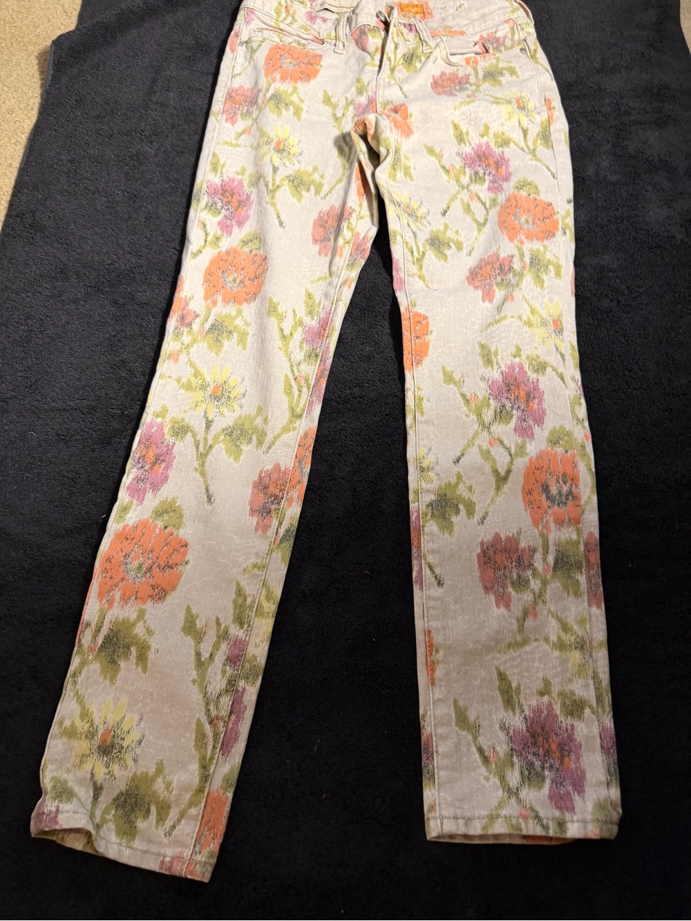 Anthropologie Pilcro and the Letterpress Stet Floral Pattern Jeans Size 28
